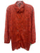 Anthropologie Size XS Burnt Orange Polyester Lace Button Up & Collar Top Burnt Orange / XS