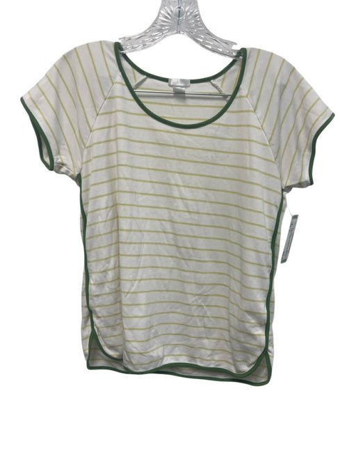 Lake Size S Green & White Pima Cotton Short Sleeve Horizontal Stripe Pant Set Green & White / S