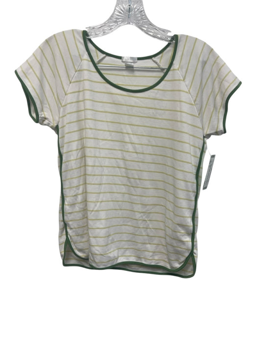 Lake Size S Green & White Pima Cotton Short Sleeve Horizontal Stripe Pant Set Green & White / S