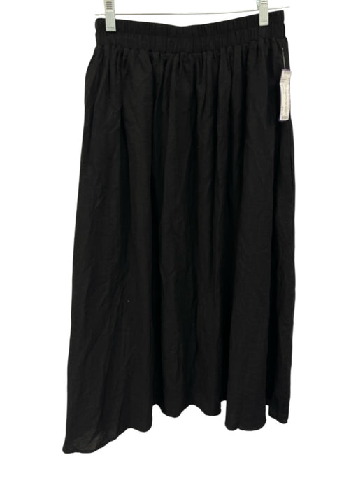 Patrizia Luca Size S Black Viscose Blend Elastic Waistband Gathered Waist Skirt Black / S