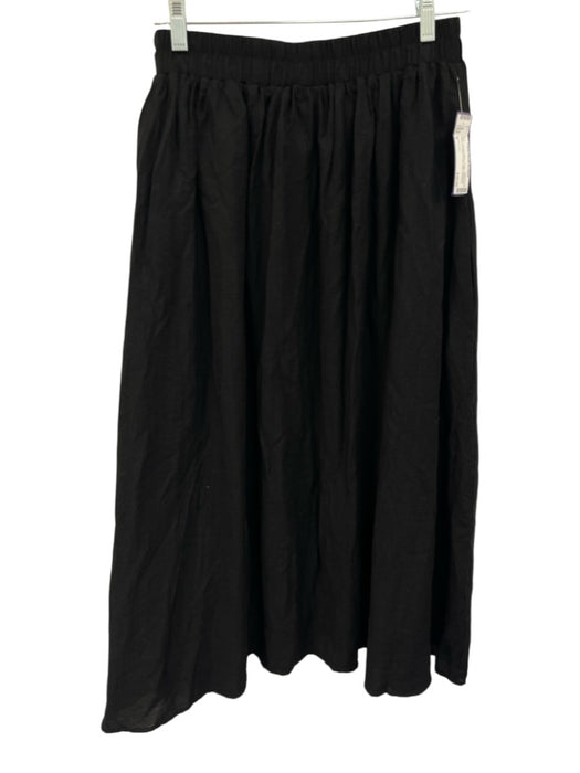 Patrizia Luca Size S Black Viscose Blend Elastic Waistband Gathered Waist Skirt Black / S