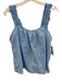 XiRENA Size M Light Blue Cotton Sleeveless Smocked Detail Adjustable Strap Top Light Blue / M