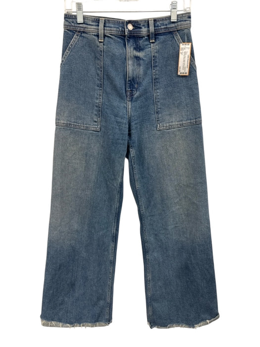Pistola Size 27 Medium Wash Cotton Denim Zip Fly High Rise Extra Wide Leg Jeans Medium Wash / 27