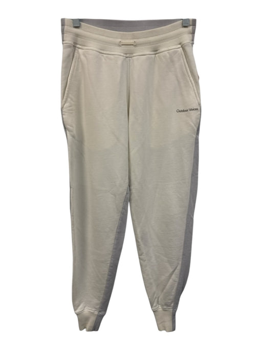 Outdoor Voices Size S Gray & Cream Cotton Blend Elastic Drawstring Waist Pants Gray & Cream / S
