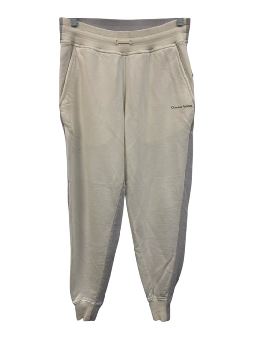 Outdoor Voices Size S Gray & Cream Cotton Blend Elastic Drawstring Waist Pants Gray & Cream / S
