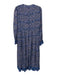 Saylor Size S Blue, Pink, Silver Viscose & Lurex Long puff sleeve Tiered Dress Blue, Pink, Silver / S