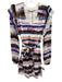 Marie Oliver Size XS Blue, Pink, Brown Silk Long puff sleeve Tie Dye Mini Dress Blue, Pink, Brown / XS