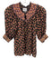 Saylor Size XS Pink, Black, Yellow Viscose & Lurex Short Puff Sleeve Top Pink, Black, Yellow / XS