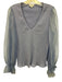 S'edge Size M Cornflower Blue Cotton & Rayon Long puff sleeve Sheer Sleeve Top Cornflower Blue / M