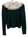 Antonio Melani Size S Green & White Acrylic, Nylon, Wool Pearl Buttons Cardigan Green & White / S