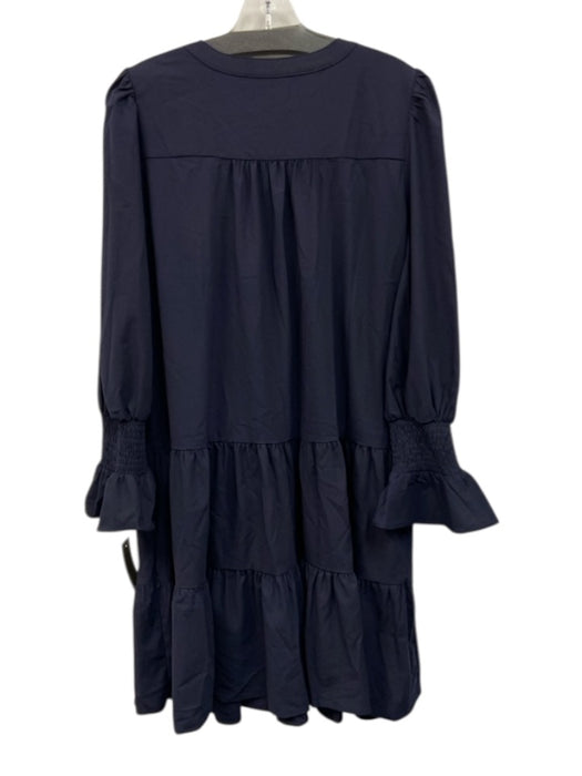 Pomander Place Size L Navy Blue Polyester & Spandex Long Bell Sleeve Dress Navy Blue / L
