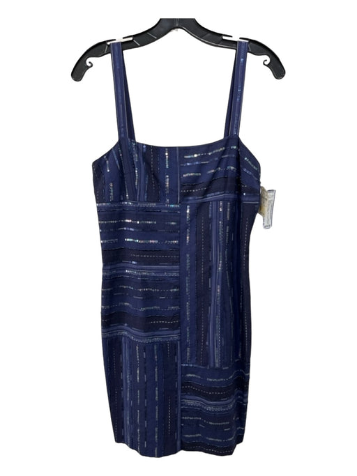 Laundry Size 10 Blue Cotton Tank Sequin Square Neck Dress Blue / 10
