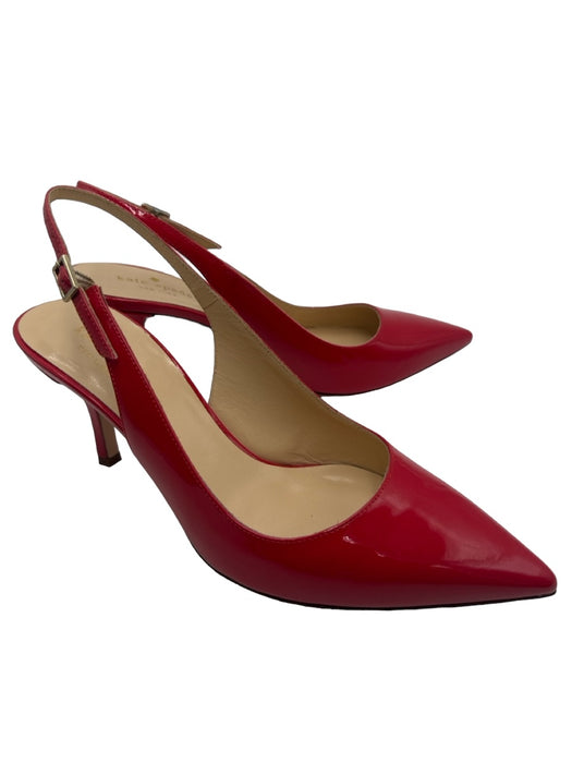 Kate Spade Shoe Size 8 Red Patent Leather Pointed Toe Slingback Pumps Red / 8