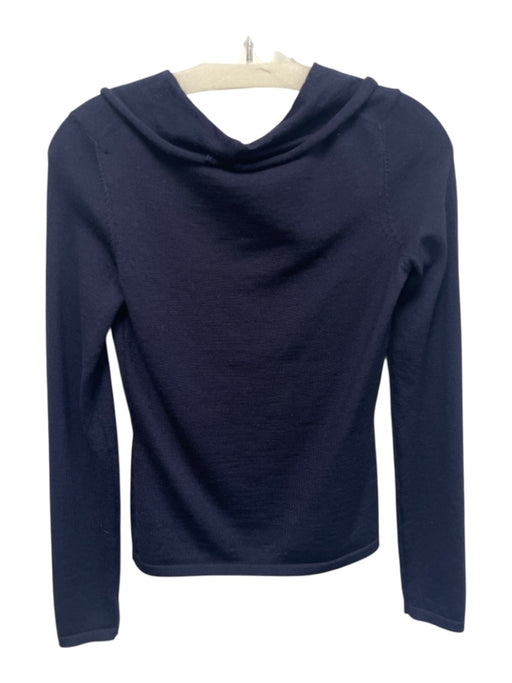 Oscar de la Renta Size XS Navy Blue Cashmere & Silk Layered Collar Sweater Navy Blue / XS