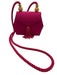 Columbine Hot pink Grosgrain Tassel gold ball Rope Strap Evening Clutch Bag Hot pink / Small
