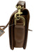 Coach Light Brown & Brass Leather Flap Turn Lock Crossbody Strap Bag Light Brown & Brass / S