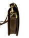 Coach Light Brown & Brass Leather Flap Turn Lock Crossbody Strap Bag Light Brown & Brass / S