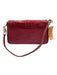 Susan Lucci Pink Print Patent Leather Flap Croc Embossed Shoulder Strap Bag Pink Print / Small