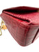 Susan Lucci Pink Print Patent Leather Flap Croc Embossed Shoulder Strap Bag Pink Print / Small