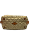 MZ Wallace Gold Nylon Quilted Top Handles Crossbody Strap Bag Gold / S