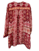 Johnny Was Size XL Pink, Blue, Orange Cupra Rayon Long Sleeve Abstract Print Top Pink, Blue, Orange / XL