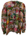 Chufy Size M Purple, Green, Multi Cotton & Silk Long Sleeve Flora & Fauna Top Purple, Green, Multi / M