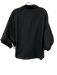 Brochu Walker Size L Black Polyester & Cotton Puff 1/2 Sleeve Split Neck Top Black / L