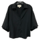 Brochu Walker Size L Black Polyester & Cotton Puff 1/2 Sleeve Split Neck Top Black / L