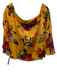 Alice + Olivia Size L Yellow, Red, & Multi Cupro & Viscose 1/2 Bell Sleeve Top Yellow, Red, & Multi / L