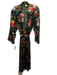 Alice + Olivia Size M/L Black, Red, Green Viscose & Silk Long Sleeve Wrap Robe Black, Red, Green / M/L