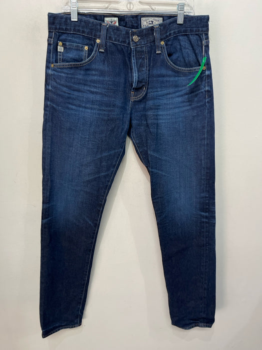 AG Size 33 medium dark wash Cotton Washed Selvedge Jean Men's Pants