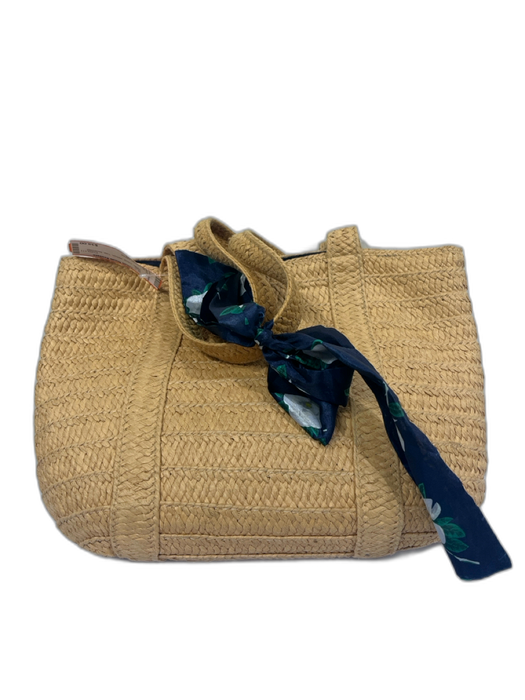 Draper James Straw Paper Woven Tote Bag Straw / Small