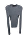 Theory Size M Gray & Black Cotton Blend Heathered Button Up Long Sleeve Top Gray & Black / M