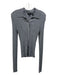 Theory Size M Gray & Black Cotton Blend Heathered Button Up Long Sleeve Top Gray & Black / M