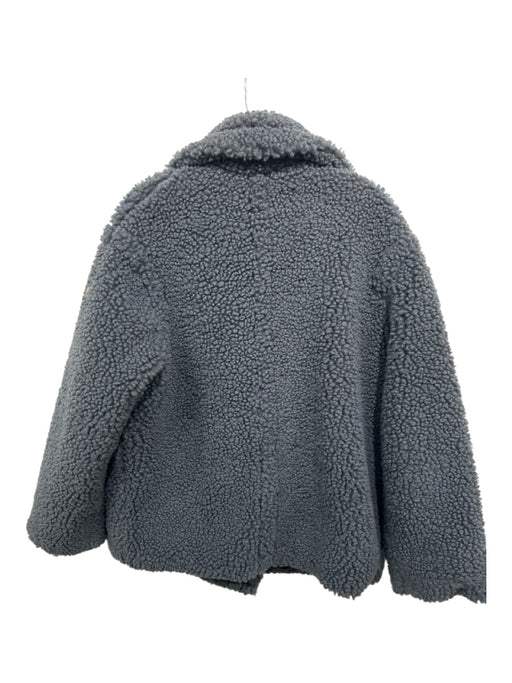 Ugg Size M Black Polyester Sherpa Collared Long Sleeve Coat Black / M