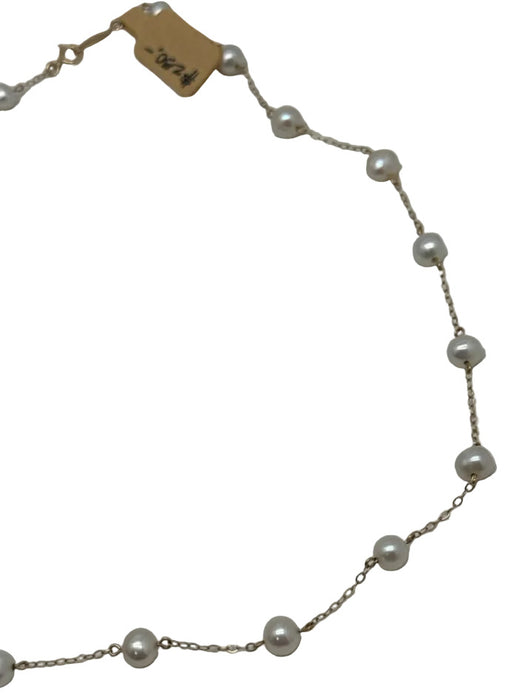Peter Braun Gold & White 14k Gold Chain Floating Pearls Necklace
