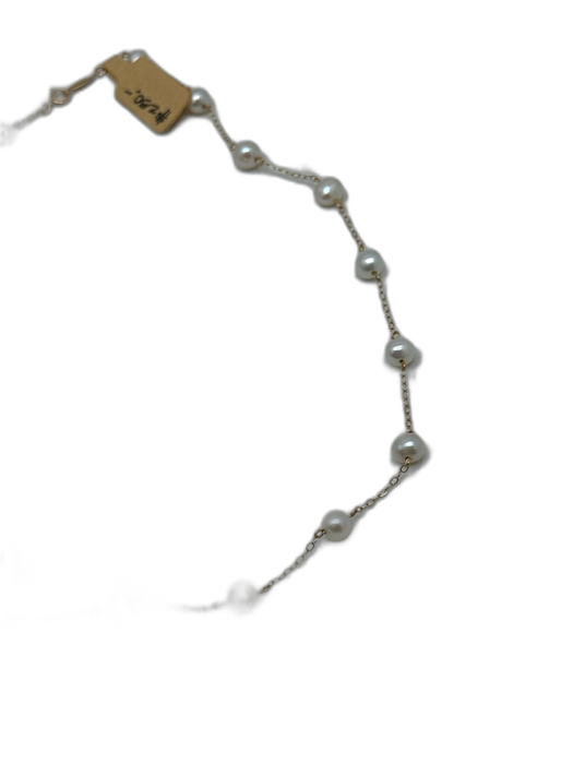 Peter Braun Gold & White 14k Gold Chain Floating Pearls Necklace Gold & White