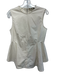 Theory Size M Cream White Cotton Blend Sleeveless Paneled Back Zip Peplum Top Cream White / M