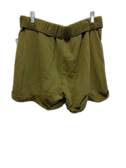 Frame Size M Moss Green Pima Cotton Elastic Waistband Cuffed Lounge Sweat Shorts Moss Green / M