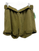 Frame Size M Moss Green Pima Cotton Elastic Waistband Cuffed Lounge Sweat Shorts Moss Green / M