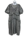 Simone Rocha Size 2 Black & White Cotton Short Puff Sleeve Gingham Ruffles Dress Black & White / 2
