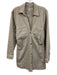 Le Jean Size Large Light Gray Cotton Denim Long Sleeve Button Front Collar Dress Light Gray / Large