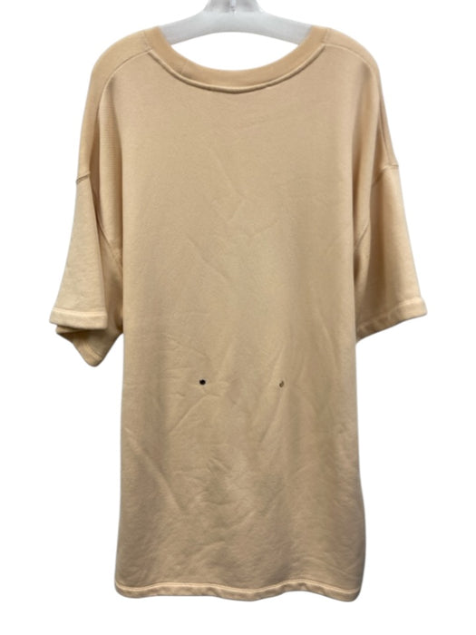 Off-White Size Medium Peach & Pink Cotton Short Sleeve Embroidered Logo Dress Peach & Pink / Medium