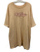 Off-White Size Medium Peach & Pink Cotton Short Sleeve Embroidered Logo Dress Peach & Pink / Medium