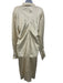 Toteme Size 40 Cream White Viscose Long Sleeve Satin Button Front Midi Dress Cream White / 40