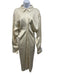 Toteme Size 40 Cream White Viscose Long Sleeve Satin Button Front Midi Dress Cream White / 40