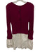Kenzo Size Medium Magenta Pink & White Cotton Long Sleeve Ribbed Dress Magenta Pink & White / Medium