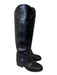 Jimmy Choo Shoe Size 38.5 Black Leather Round Toe Knee High Block Heel Boots Black / 38.5