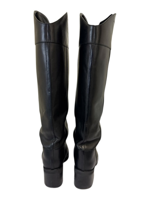 Jimmy Choo Shoe Size 38.5 Black Leather Round Toe Knee High Block Heel Boots Black / 38.5