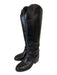 Jimmy Choo Shoe Size 38.5 Black Leather Round Toe Knee High Block Heel Boots Black / 38.5